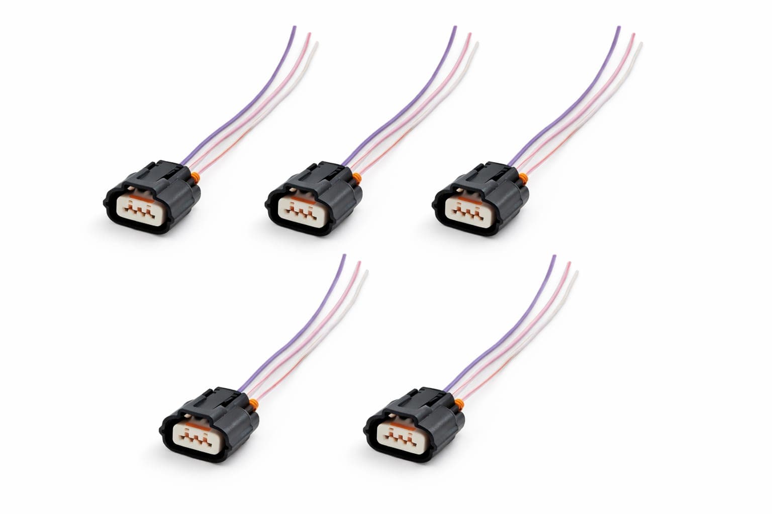 3-Pin Waterproof Wire Harness Connector (Pack of 5) - Heavy Duty Universal Coupler image 1