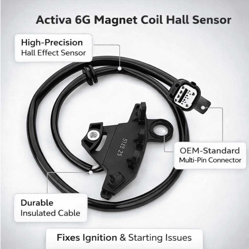 Activa 6G Magnet Coil Hall Sensor – black Scoket (Sensor Only) thumbnail 2