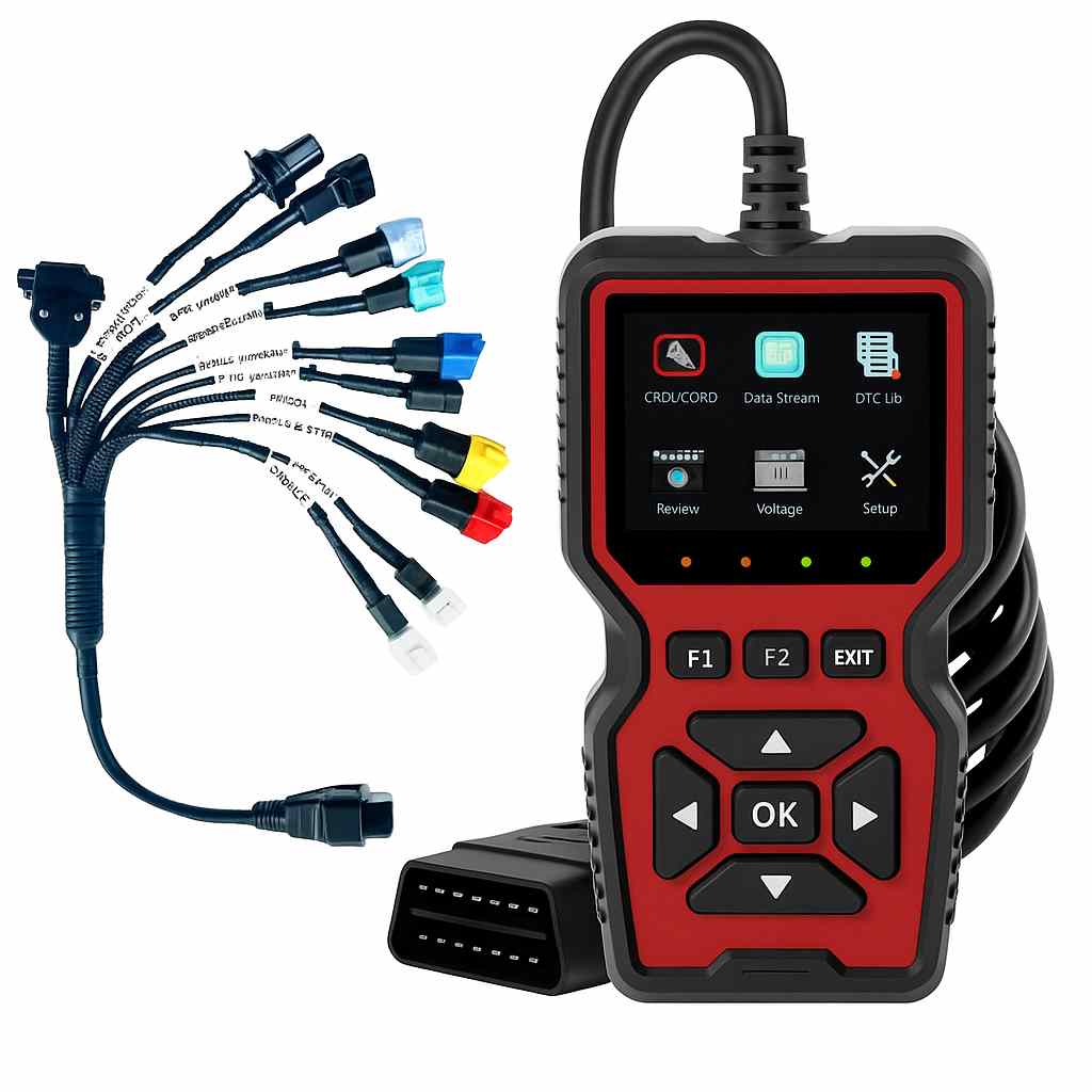 Mapout V519 Universal BS6 Bike OBD2 Scanner & Diagnostic Tool (For Hero, Honda, TVS, Yamaha, Bajaj, KTM & Royal Enfield) image 1