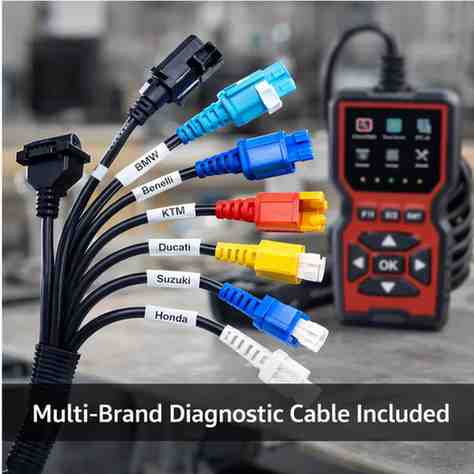 Mapout V519 Universal BS6 Bike OBD2 Scanner & Diagnostic Tool (For Hero, Honda, TVS, Yamaha, Bajaj, KTM & Royal Enfield) thumbnail 3