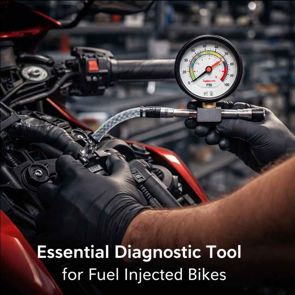 Universal Bike Fuel Pressure Tester – Accurate Fuel Pump & Injector Testing Tool thumbnail 4