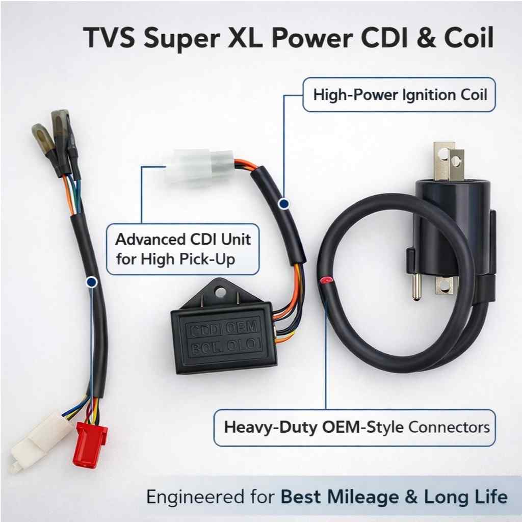 TVS Super XL Heavy Duty Power CDI Unit & Coil - High Pick-Up | MecSpot thumbnail 2