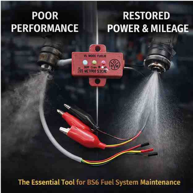 Universal BS6 Fuel Injector Cleaner & Pulse Tester - Diagnostic Tool | MecSpot thumbnail 4